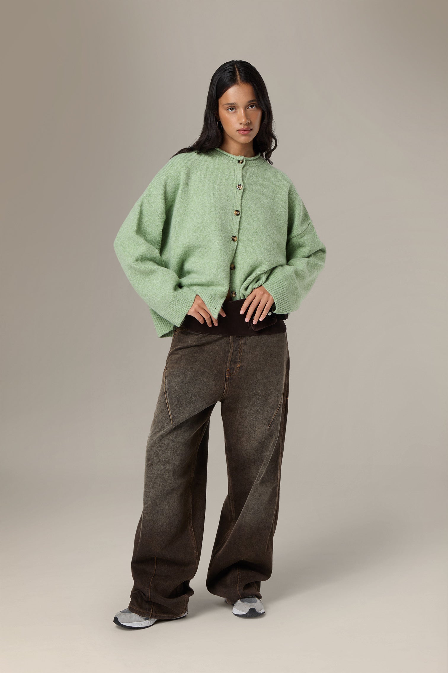 Jones Cardigan in Apple Green